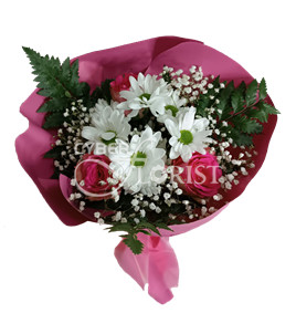 bouquet of roses with chrysanthemum